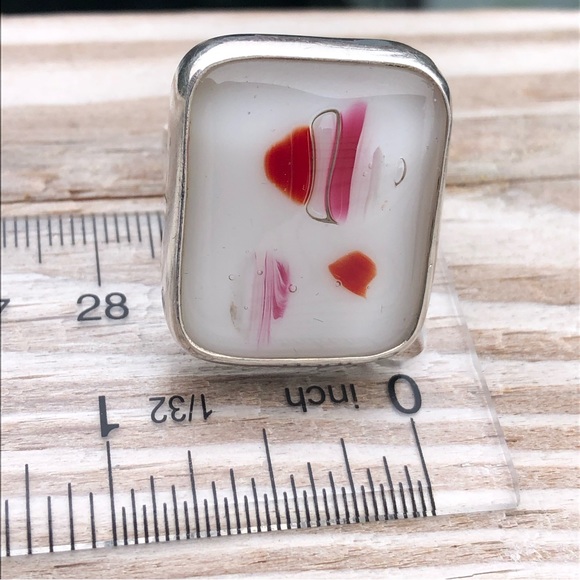 Sterling silver Glass Art Ring - Picture 14 of 16